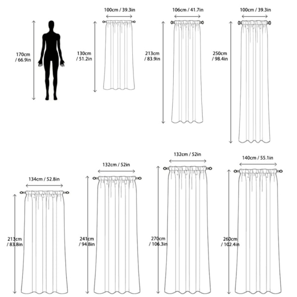 Gennemsigtig - Tynd - Gaze Gardiner - Stangtype - 100*250cm pink