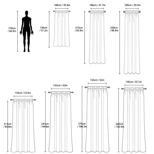 Läpikuultava - Ohut - Harsoverho - Tankomalli - 100*250cm white
