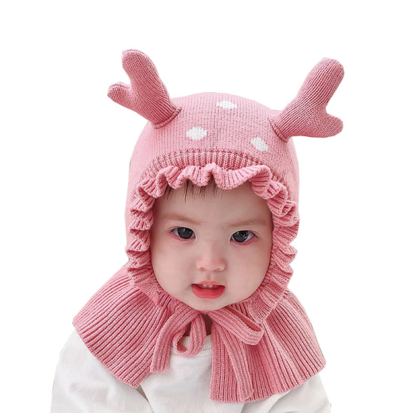 Winter Hat Scarf One-Piece Warm Sweater Hat Shawl Cape, Toddler