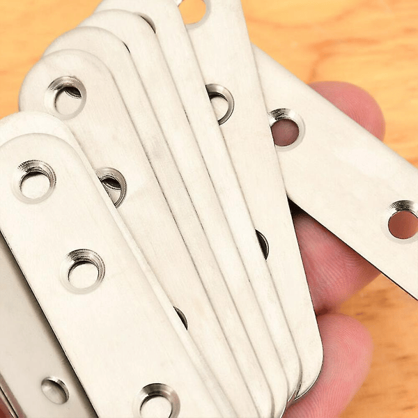 10 stk. rustfrit stål Heavy Duty lige samling reparation flade pladebeslag
