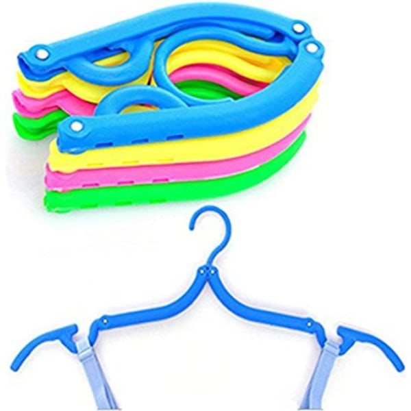 10 Pack Foldable Hangers Portable Plastic Travel Clothes Hanger