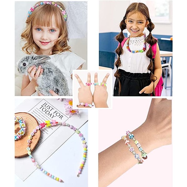 Kids Beads, 550+st Pärlor för armband, Smycken Pärlor Kit Lämplig