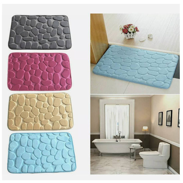 One Piece Tummanpunainen Flanelli Koti Kivinen Lattiamatto 40x60cm Absorbe