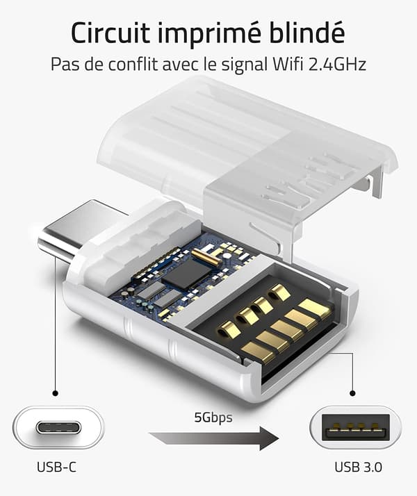 Silver USB C till USB-adapter 2-pack USB C hane till USB3 hona Ada