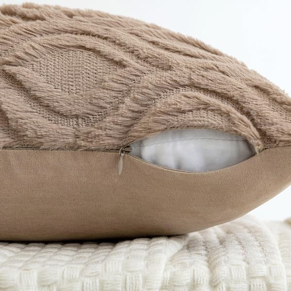 2-delt putetrekk 45x45cm khaki
