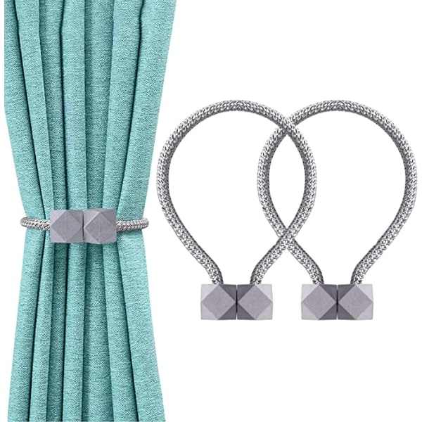 2-delt magnetisk gardinbånd (grå), europeisk gardinklemmesnor