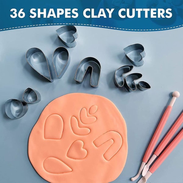 126 stk Polymer Clay Cutters Sæt til øreringe med ørering C