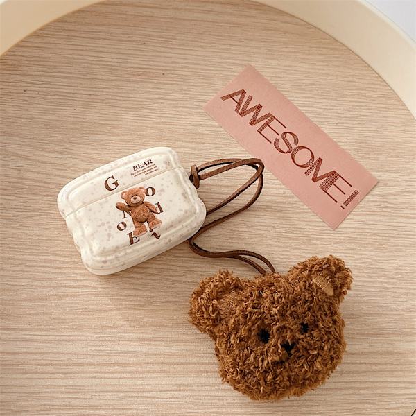 Bluetooth headset cover til airpods PRO1/2 teddy bear