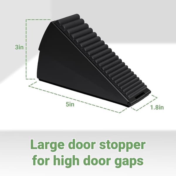 Stor Dørstopper - Metalldørkile, Høy Dørstopper, Gummifjær