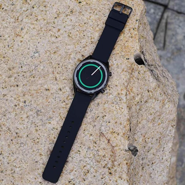 Svart-silikon watch med svart spänne, Quick Release Rep