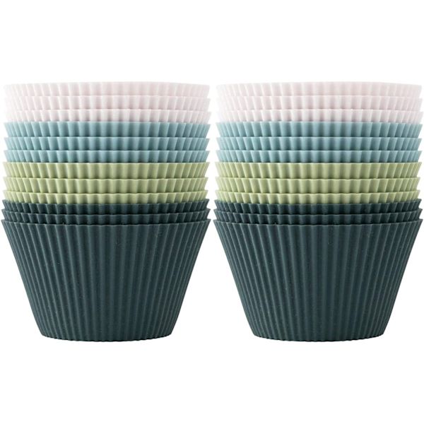 Silikone Muffinforme - 4 Farver - Non-Stick - BPA-fri - Opvaskemaskine