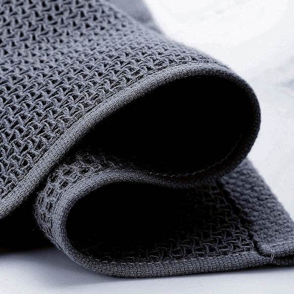 Set med 6 mörkgrå kökshanddukar, set med bomullstehanddukar Torchons 33x33 cm