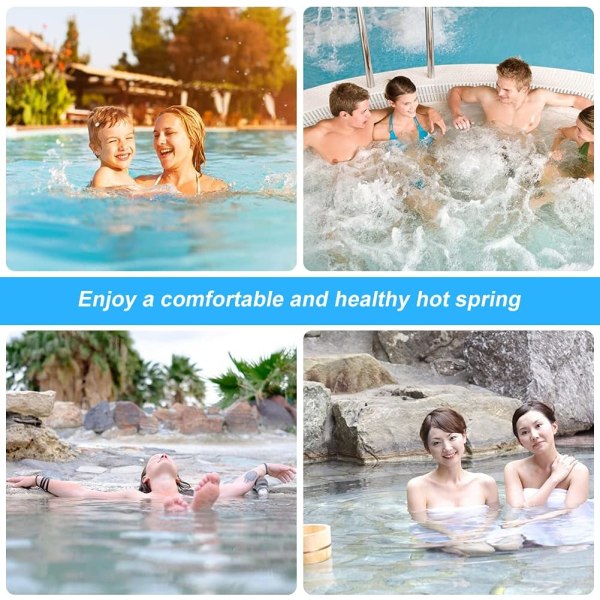 Spafilter som håller i 4 månader - Patronfilter för poolfilter - Mineraldelar för spa och jacuzzi - Pool- och spafilterpatron - Spapatron - Poolfilterstick, 2 st (blå)