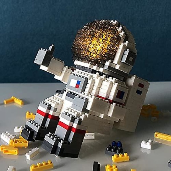 Astronaut Mini Byggklossar Mikro Byggsatser För Barn