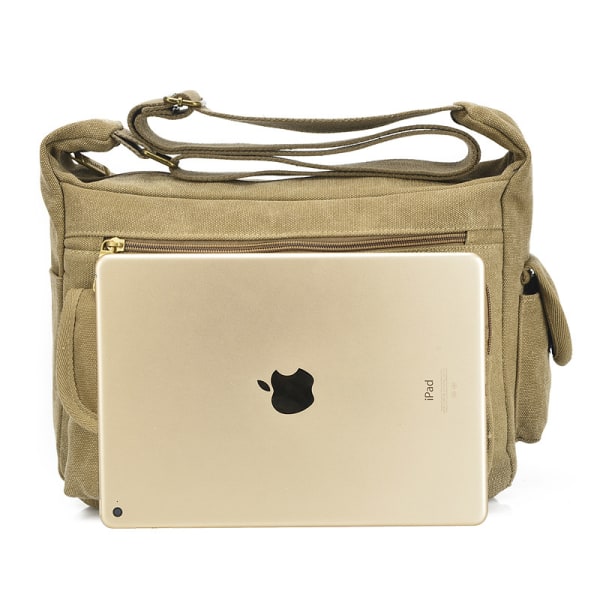 Retro En axel crossbody väska Herrar Crossbody Canvas Väska Tren