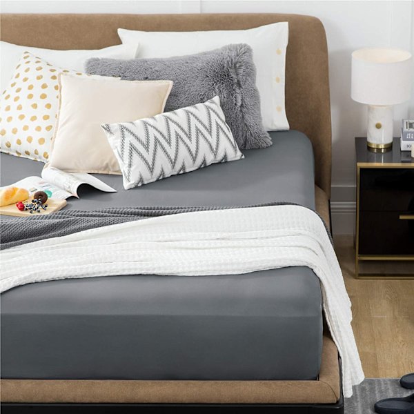 Grå Queen Size Lakan - Endast Queen Size Lakan för M