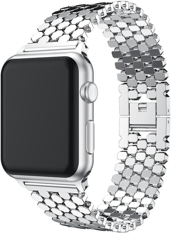 Sølv - Rem til Apple Watch 38mm, rustfritt stål iWatch-rem