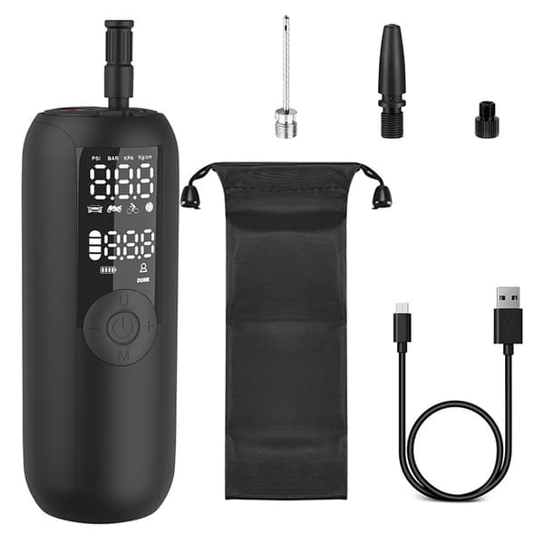 Svart - Bil Däckpump Cykelpump Mini bärbar luftkompressor