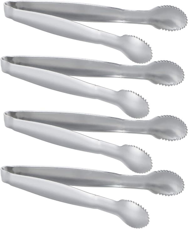 4-pak Mini Sukkerklyper i Rustfrit Stål 10 cm