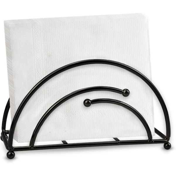 Serviettholder i bord, bordserviettholder svart servietholder H