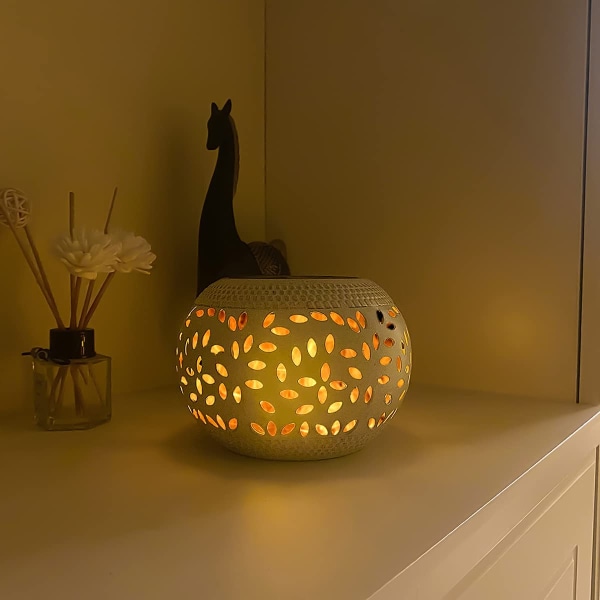 Solcelled Bordlanterne Udendørs Vandafvisende - Dansende Flimrende Flamme