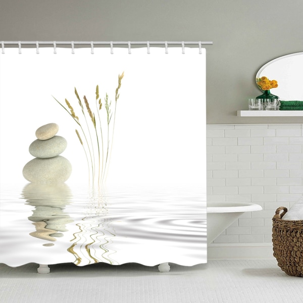 Badeforhæng 120 x 200 cm Digitaltryk Moderne Design Vaskbar
