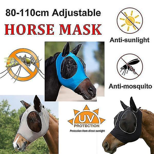 Atmungsaktives Pferd Fliegende Maske Anti-Mücke und insektensiche