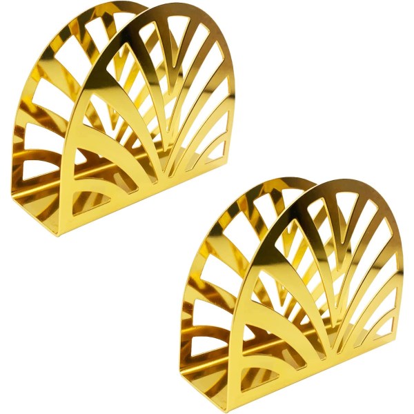 2 stk. Gullpapirholder, Rund Form Rustfritt Stål, f