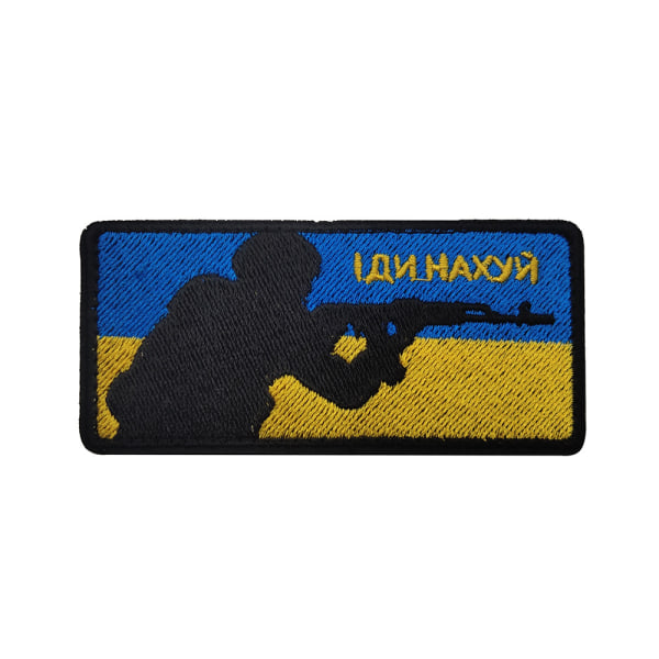 Set med 9 ukrainska soldatflagga broderiarmband kardborremoral