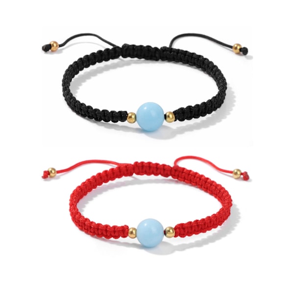 Flätat armband för par, 2 st B