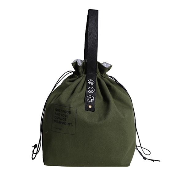 Eristetty lounaskassi (vihreä), 30*21cm puuvillainen lounaskassi, kannettava lounaskassi, kokoontaitettava kassi, R