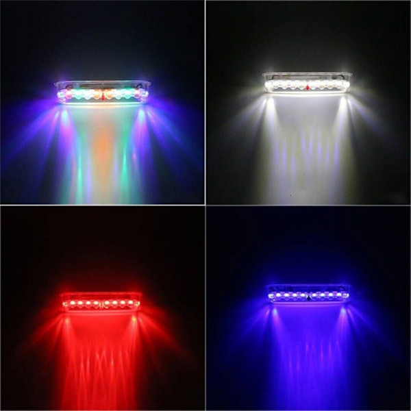 Ny 2 st bilsol 10 LED varningslarm stöldskydd blinkande