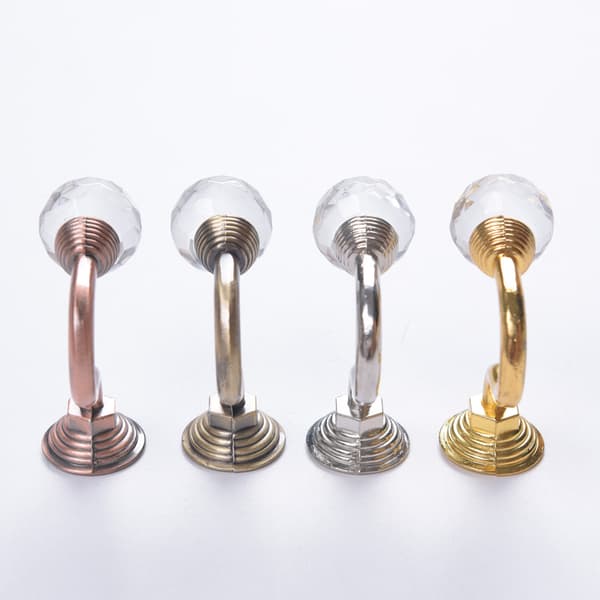 2 stk. Bronse gardinholdere dekorative krystallgardin