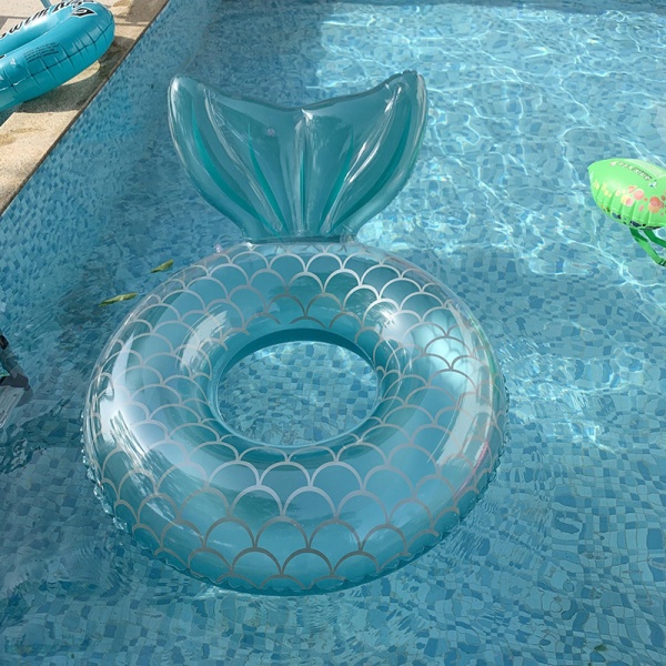Blue Mermaid Oppblåsbar Pool Float Oppblåsbar Pool Float Lounge