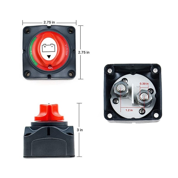 Batteriströmbrytare, 12-48 V Power Avstängd