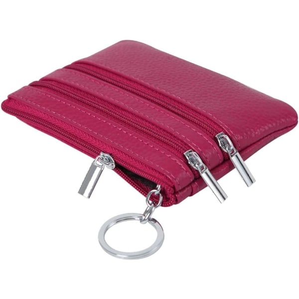 Skinnplånbok för kvinnor med nyckelring, rosa, one size, handväska