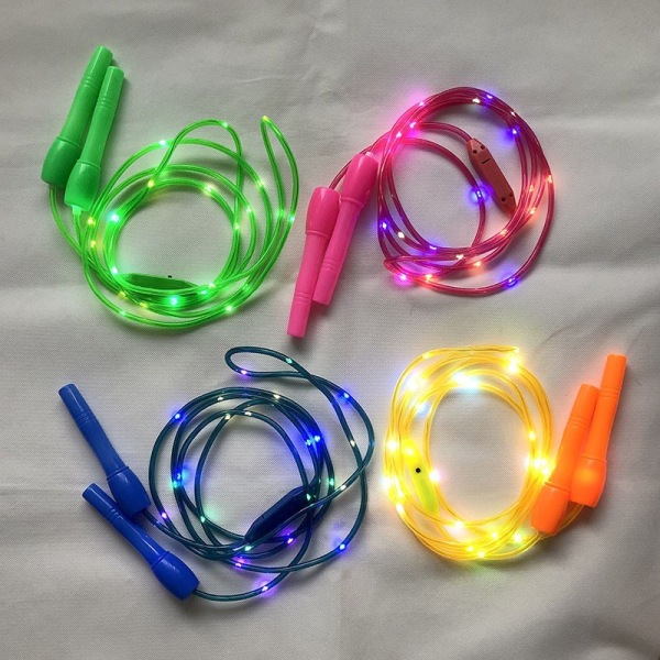 4 LED hoppetau, hoppetau for barn, lysshow, trening