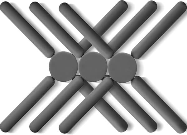 3-pack hopfällbara silikontrivetter, hopfällbara trivetter, halkfria