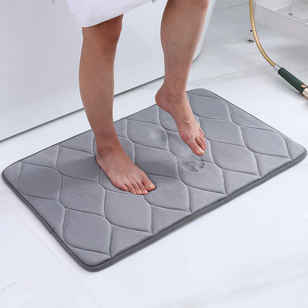 Badeværelsesmåtter i memory foam, ultra bløde & skridsikre bademåtter, vand
