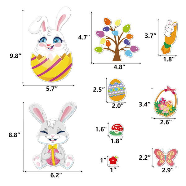 Fönsterdekaler 12 ark, vår sommar dekoration statisk klamring