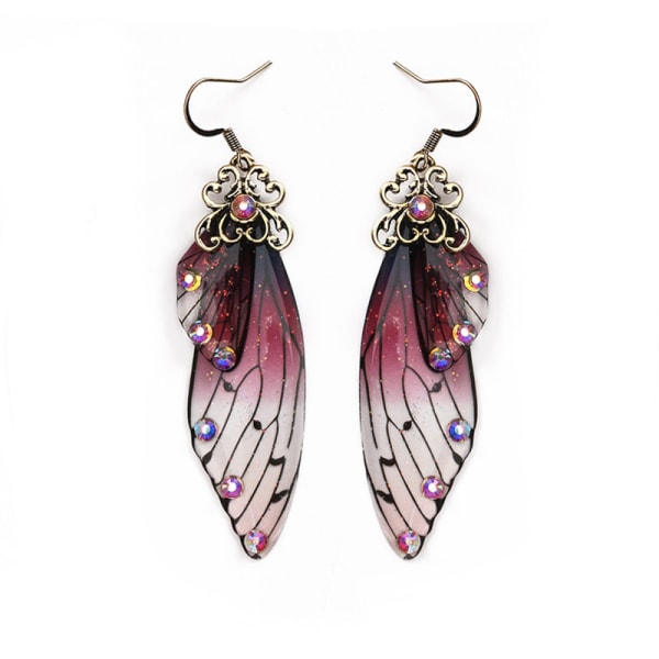 2 pairs of butterfly wings bride earrings female personality