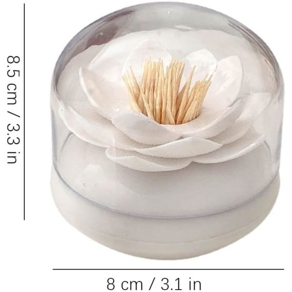 (Beige) Praktisk og kreativ tannpirkerholder Lotus Shape Desk