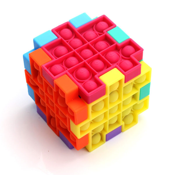 Sensory Fidget Bubble Toy Pop Push it Pack, pædagogisk farvef