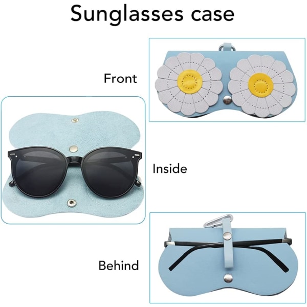 Brilleetui for kvinner, bærbart solbrilleetui Søte reisebriller