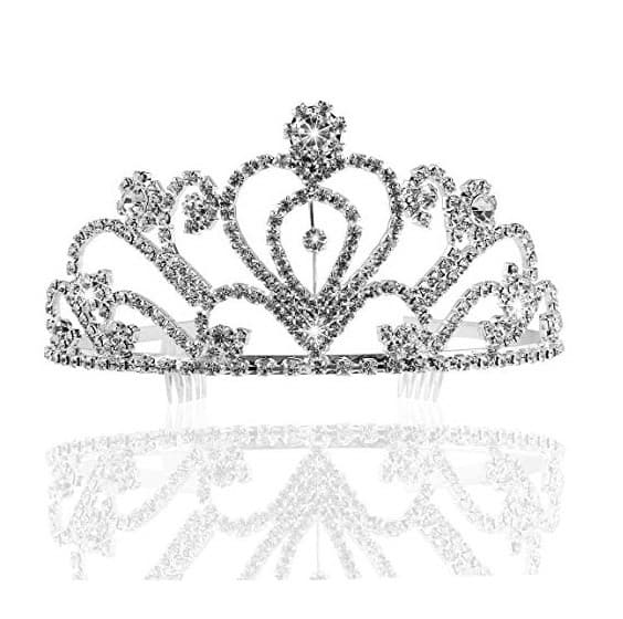 Tredelad uppsättning brudkronor tiara bröllop bal bröllop bi