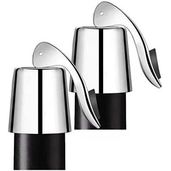 Vinstop til åbne vinflasker, (Silber-2)Rustfrit stål W