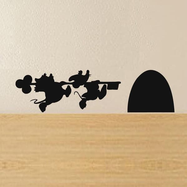 Mickey och Minnie Mouse hus vinyl väggdekal