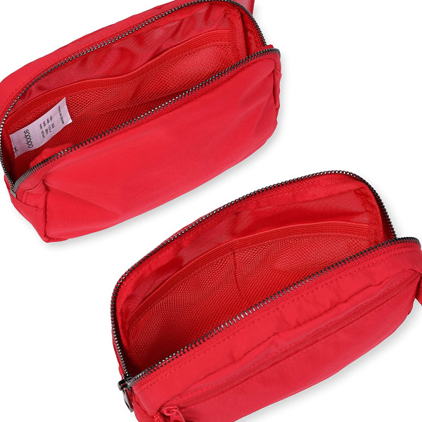 Unisex Mini bältesväska med justerbar rem Liten midjeväska för red