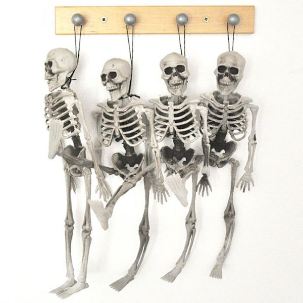 Halloween mini skelet kostume simulation kranie skelet spøgelse