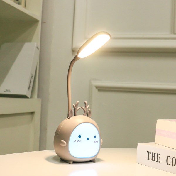 Bordlampe, Svanehals 360° LED Foldelampe Sød Tegneserie An